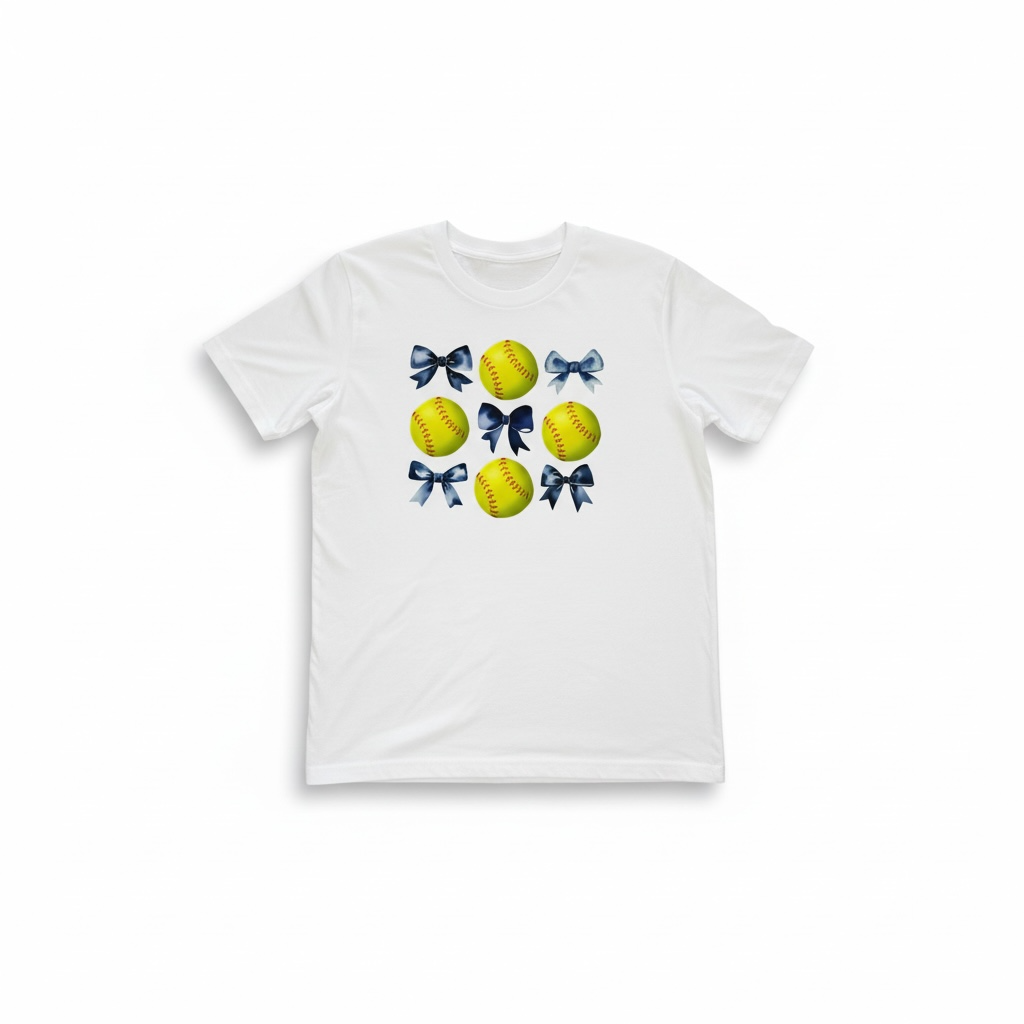 Softball Coquette Bow Tee youth