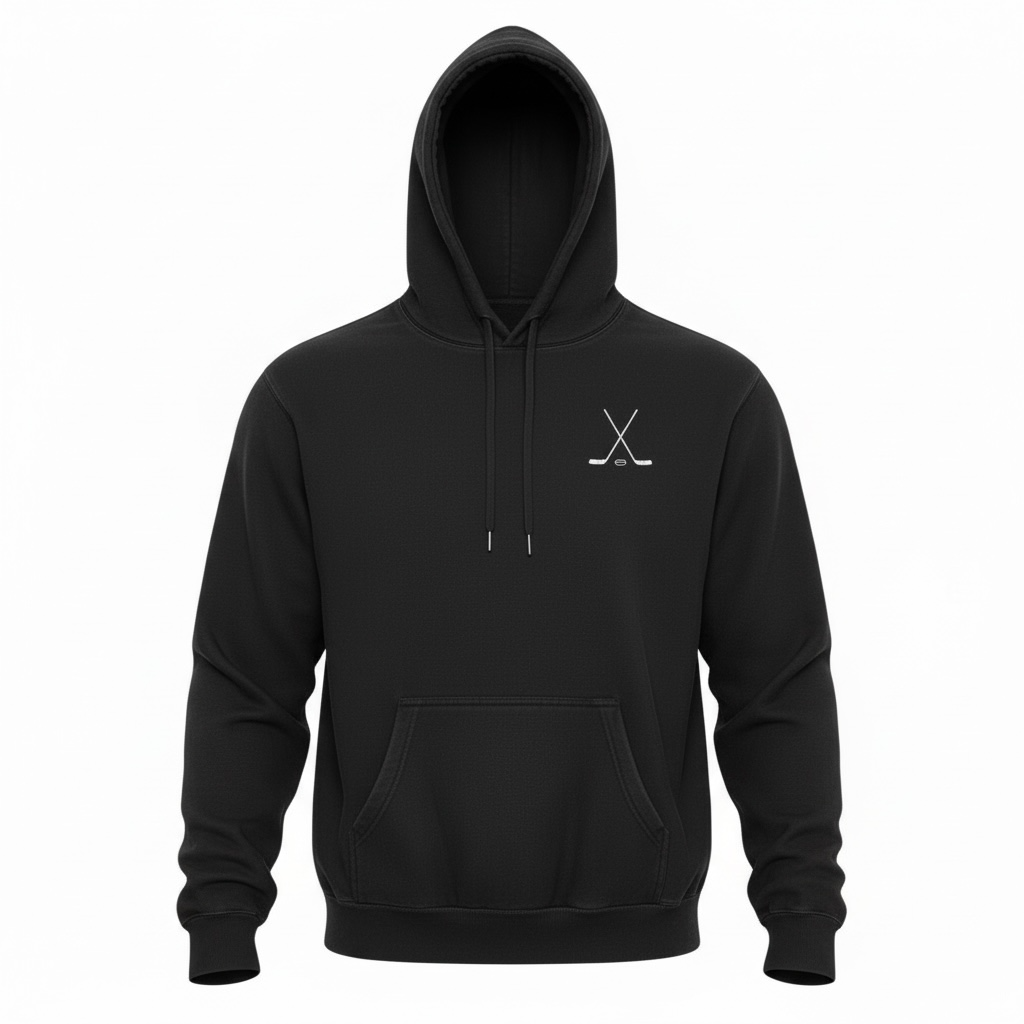 Premium Black Hockey Hoodie