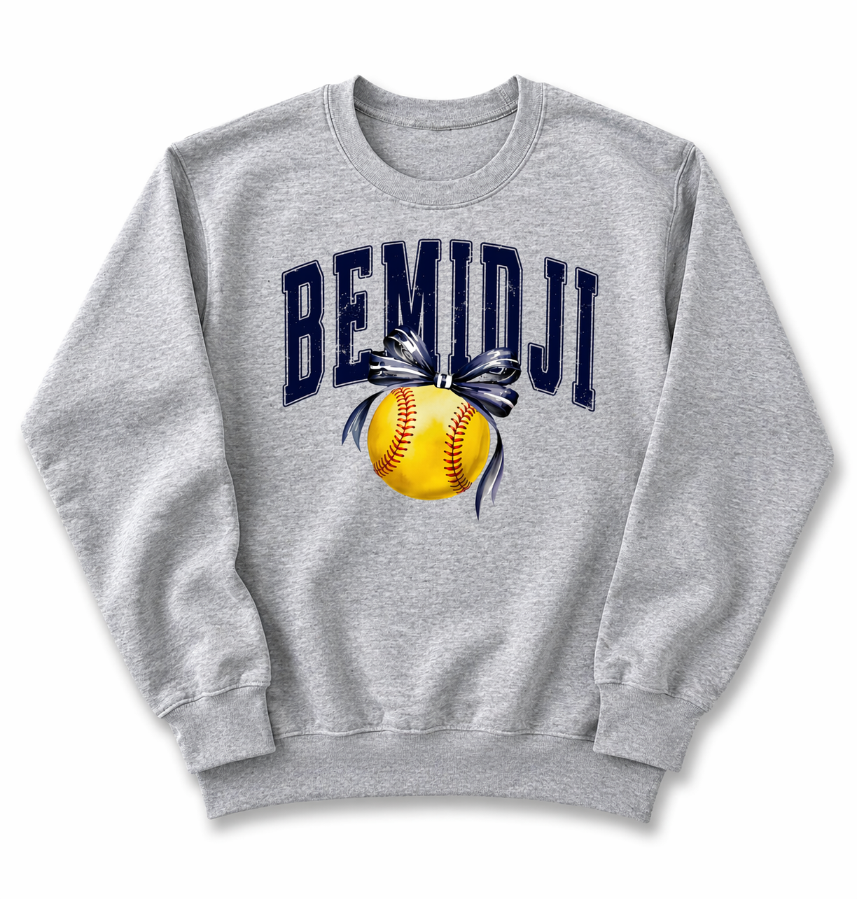 Bemidji Softball bow crewneck